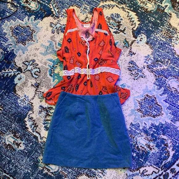 Corduroy Mini Skirt with Pockets - Picture 5 of 5